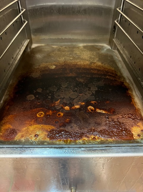 Food cooked on bottom of steamer Food cooked on bottom of steamer